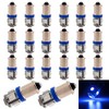 EverBrightt 20-Pack DC 24V Blue BA9S 5050 5SMD Led Bulbs Clearance Wedge Light License Plate Lamp Side Maker Light