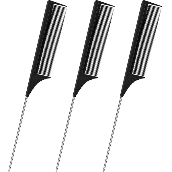 GRIMSON 3 Pack Hair Rat Tail Combs Set, Parting Rattail,