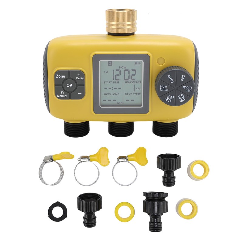 Generic 3 Zone Sprinkler Timer, 3 Outlets Programmable Water Hose