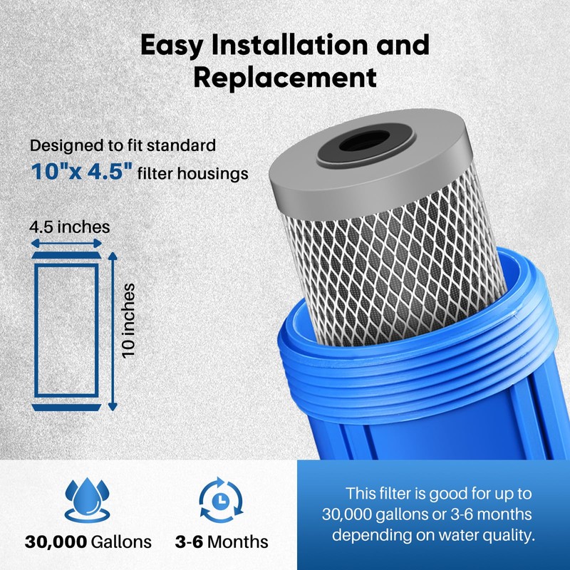 PUREPLUS 5 Micron 10" x 4.5" Whole House Lead Removal