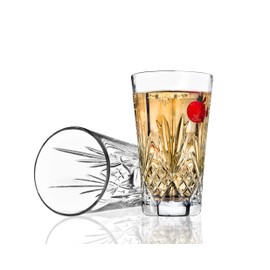 Godinger Beverage Tumbler Glasses All Purpose Highball - Dublin Collection, 12oz, SET OF 4