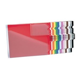 AMC Plastics OGD1730-PK (Pink) 12.75" x 9.5" Letter Size Center End Tab Filing Out Guide - Pack of 25
