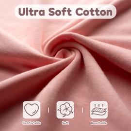 2Pk Newborn Baby Knotted Gown, Ultra-Soft Infant Sleeper with Hat, Bowknot and Pacifier Clip (2 Packs)