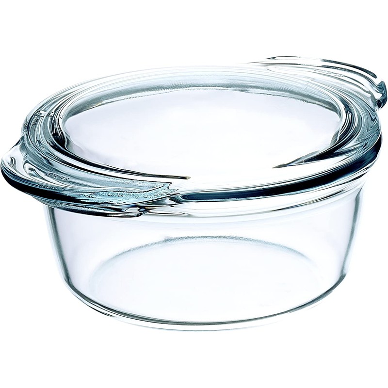 Simax Casserole Dish with Lid, Glass Casserole Dish, Holds 48