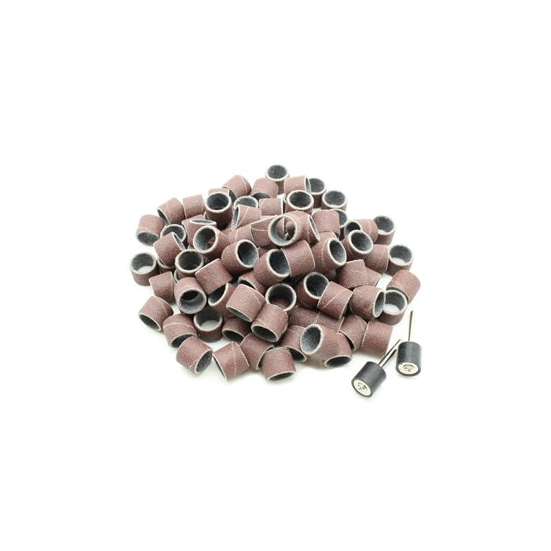 TEMO 100 pc 1/2 Inch Sand Drum Grit 120 Medium