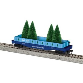 Lionel Bob Ross Gondola HO Gauge Model Train Car with Tree Load