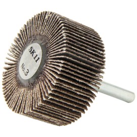 SK11 Flap Foil with Shaft, Sandpaper, Shaft Diameter 0.2 inches (6 mm), No.3#60, 2.0 x 1.0 inches (50 x 25 mm)