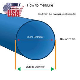 Outwater Plastic 1-1/2" Dia. Round Insert End Caps for Tubing, Finishing Plug for Round Tubing Chair Glide, Floor Protector, Fits Multi Gauge Tubing, USA Made, 4 Pack