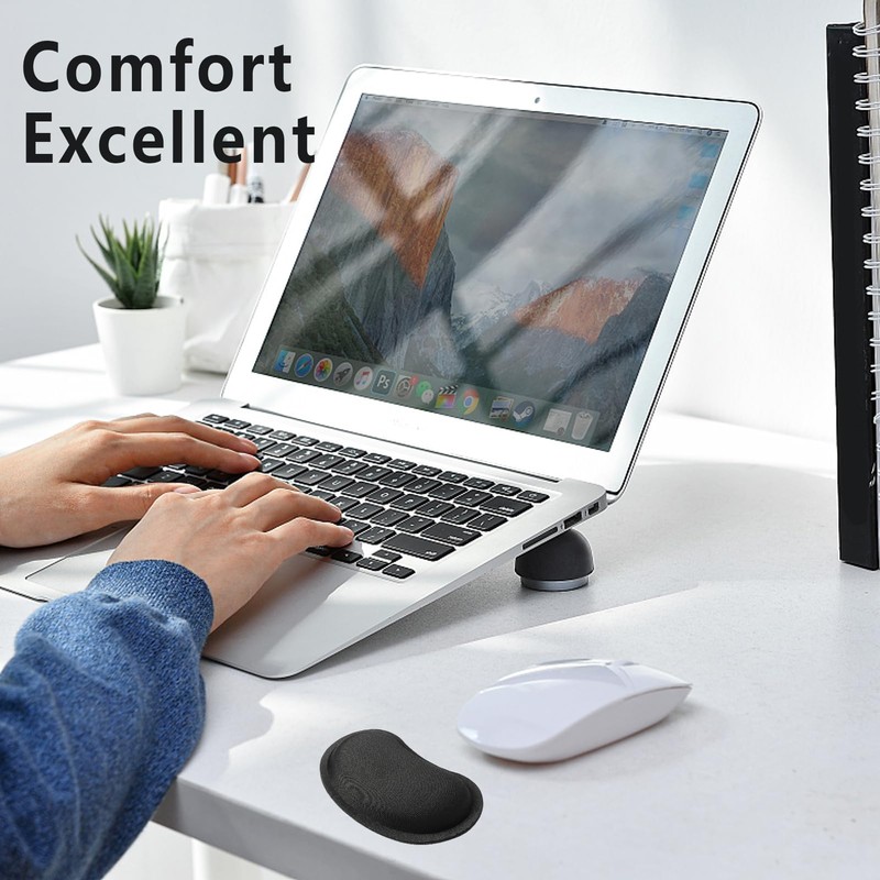 Mouse Wrist Rest, Ergonomic Black Memory Foam Non-Slip for Wrist