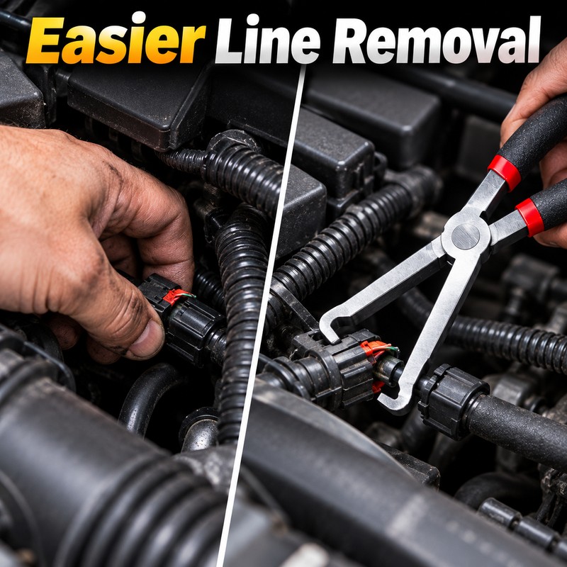 Fuel Line Disconnect Pliers – Automotive Pipe Removal Tool for