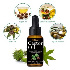 Aceite De Ricino Mboah Grado Cosmético 2 Frascos 30 Ml