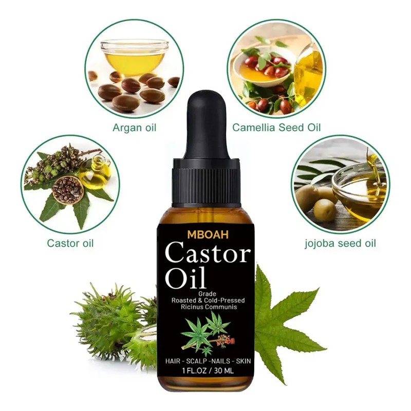 Aceite De Ricino Mboah Grado Cosmético 2 Frascos 30 Ml