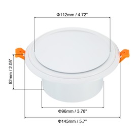 PATIKIL 4 Inch Round Air Vent Adjustable Ceiling Air Outlet Grid Cover Slats Soffit Ventilation Slot for Bathroom Kitchen Living Room ABS Plastic White