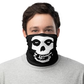 RedwoodRootsFinds Neck Gaiter SKULL Custom Design Black & White Face Mask Misfits Style Free Ship