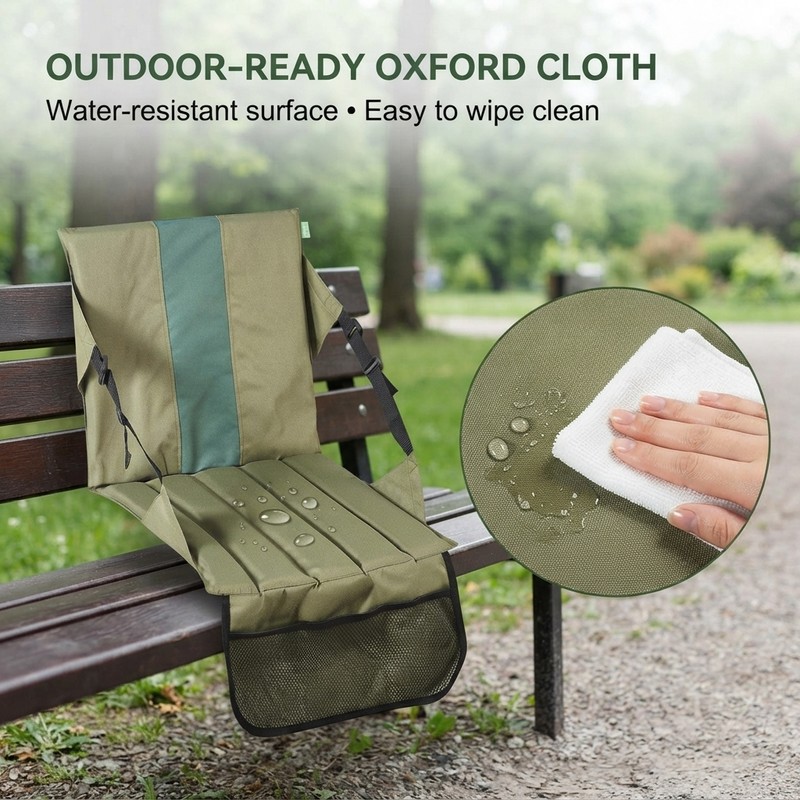Stadium Cushion Soft Foldable Seat Cushion with Back Support, Foldable