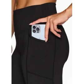 RBX Active Women's Squat Proof Full Length Running Yoga Leggings Pockets Deep Black M