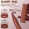 Gradient Lip Liner and Lipstick Combo Set, 2-in-1 Ombre Crayon