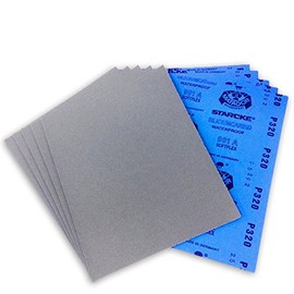 9 X 11 Inch 320 Grit Premium Waterproof Starcke Matador Sandpaper Sheets, 10 Pack