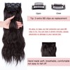 24 Inch Dark Brown Long Wavy Hair Extensions 11Clips Hair