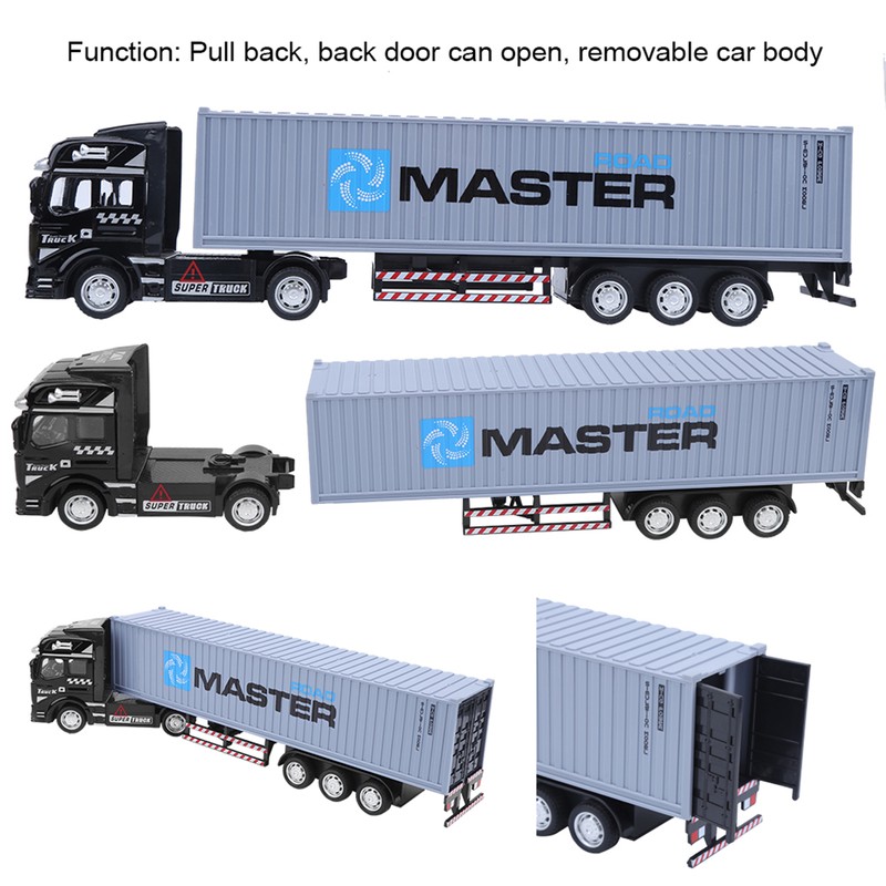 1: 48 Alloy Container Truck Model Toy Highly Simulation Children