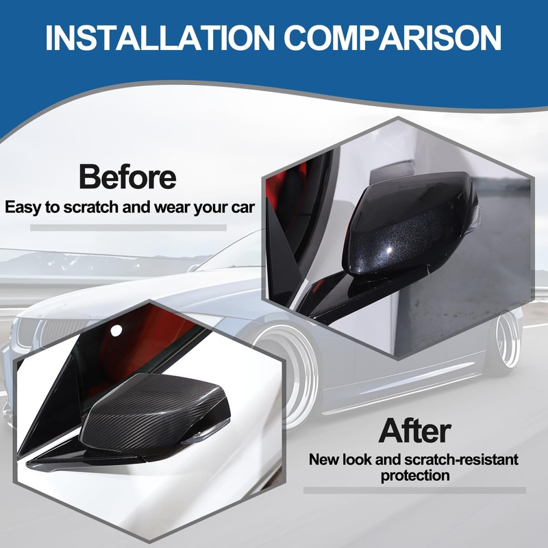 Sekhyna Car Side Mirror Cover Trim Compatible with Corvette C8