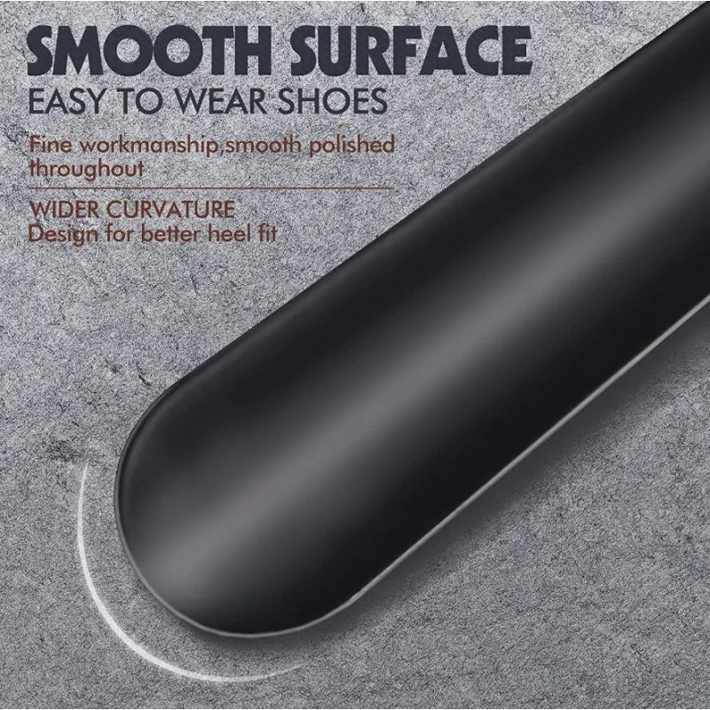 ZOMAKE Extra Long Shoe Horn Long Handle Metal Long Shoehorn