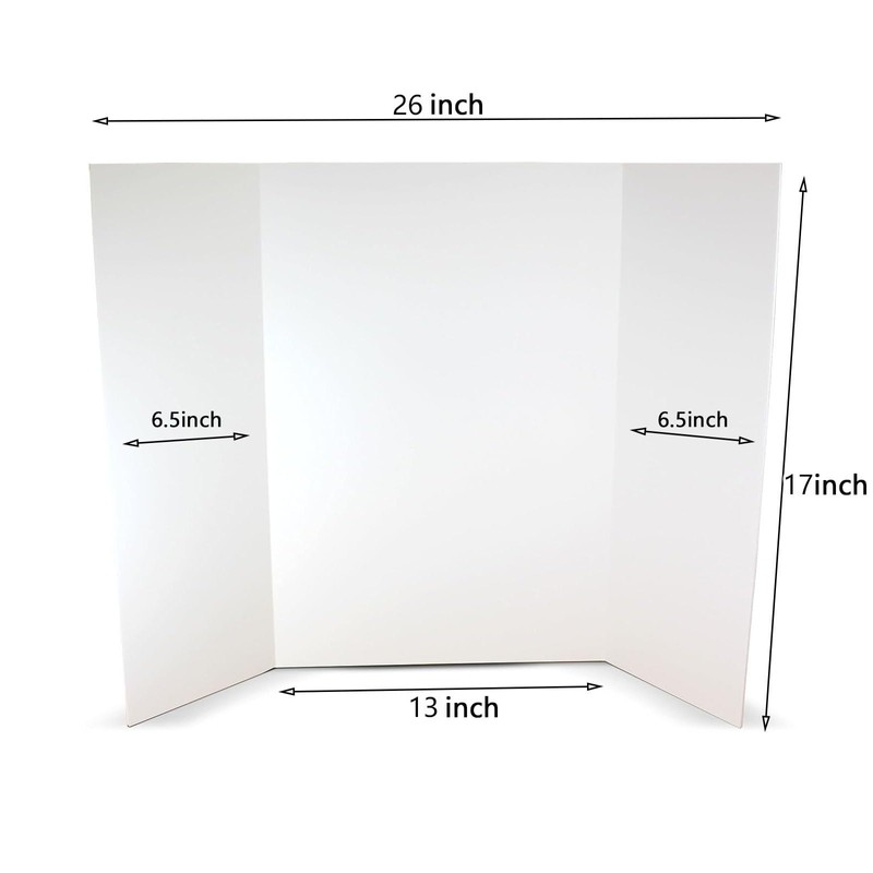 Sotitime 4PCS Trifold Poster Board Presentation Board Science Fair Display