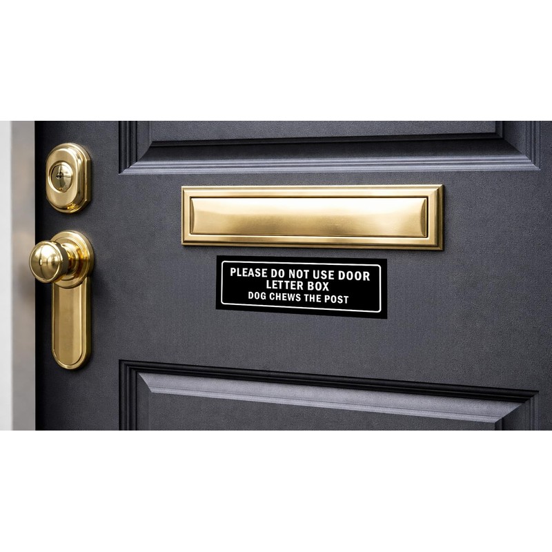 Please do not use door letter box, dog chews the