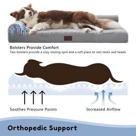 WESTERN HOME Dog Beds Large Sized Dog, Orthopedic Dog Bed with Waterproof Lining, XL Dog B...