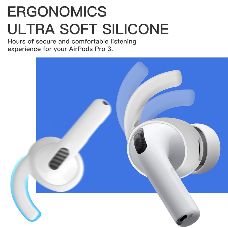 Upgraded 4 Pairs Ear Hooks for AirPods Pro 3 DamonLight