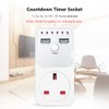Countdown Timer Socket with 2 USB Ports 5V 2.1A Outlet
