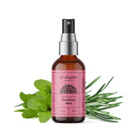 PRAHYAM Pure Hair Oil 100 ml para Cabello Dañado y Cuidado del Cabello Mujer - Reforzado con Aceite de Ricino para el Cabello, Aceite de Romero para el Cabello y Aceite de Menta para Cabello