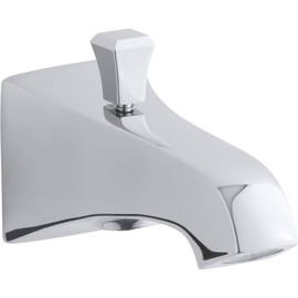 Kohler K-496-V-2BZ Memoirs Stately Wall-Mount 6 inch Diverter Bath Spout with Deco Lift Rod Oil-Rubbed Bronze