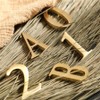 2.6Inch Soild Brass Sticker English Letters, Metal Alphabet Letters Ornament,
