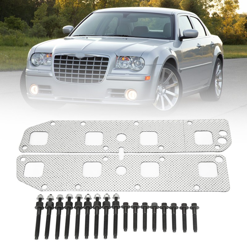 Exhaust Manifold Gasket Bolts Stud Nut Set Complete Replacement for