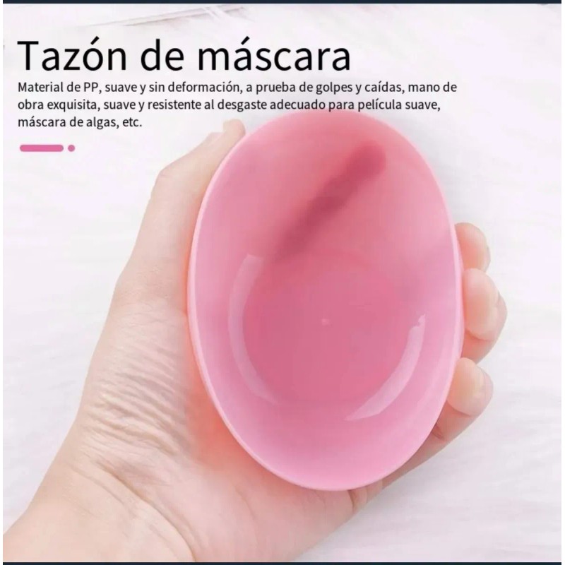 Mascarilla Bowl Preparación Facial Brochas