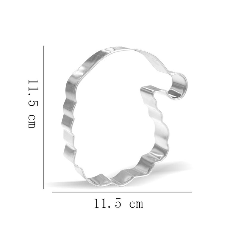 Santa Head Cookie Cutter 11.5cm Stainless Steel