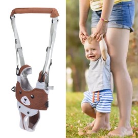 Baby Walkers, Handheld Kids Walker Helper, Baby Walking Helper Hand Baby Walking Harnesses with Detachable Crotch 4 Wearing Ways for 8‑24 Month Infant Coffee Bear Home Use