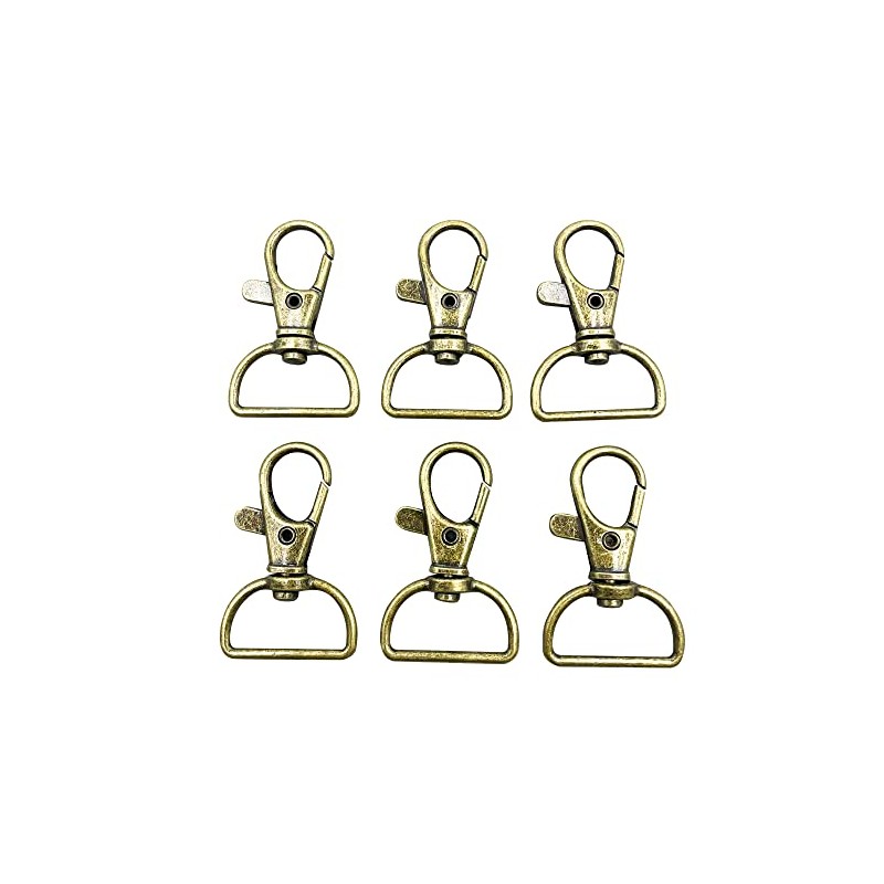 25pcs 3/4 Inch Inside Diameter D-Ring Lobster Clasp Claw Swivel