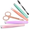 TsMADDTs 6 PCS Tweezers Set for Women, Eyebrow Tweezers with