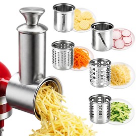 Stainless Steel Slicer Shredder Attachment for KitchenAid Stand Mixer