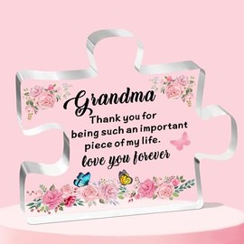 JETTOP Grandma Gifts-Gifts for Grandma Birthday Christmas Mothers Day Great Best Grandma Gifts Acrylic Plaque Piece