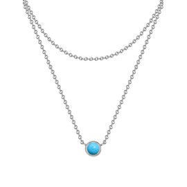 Glanzstücke München Women's Necklace 925 Sterling Silver with Turquoise (Rek.), Silver, Türiks