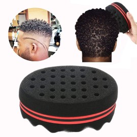 LHKJ 2 Pcs Professional Hairstyling Sponge Hair Brush Magic Hairbrush for Twists, Afro Hairdos, Coils, Curls