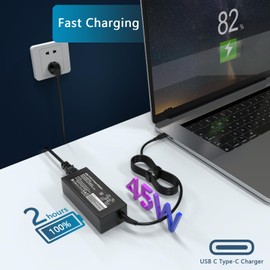 65W USB C Laptop Ladekabel Netzteil für Dell Latitude 5320 5420 7420 5520 7390 7370 5285 5289 5290 7275 7285 7400 7410, XPS 12 13 9315 9320 9350 9360 9365 9370 Insprion 13 14 16 5630