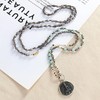 KELITCH 925 Round Buddha Necklace Sakyamuni Necklace Handmade Long Crystal