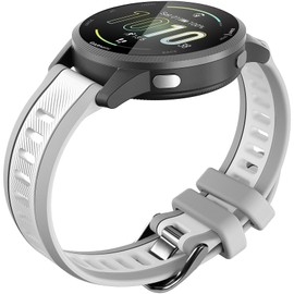 Stripe Silicone 18/20/22mm Band Compatible with Garmin Venu/Forerunner 165/Vivoactive 5/Venu Sq/Venu 3S/Vivoactive 4S/Venu 2S/Venu 3/Venu 2/Vivoactive 4 Soft Breathable Sport Strap for Men Women