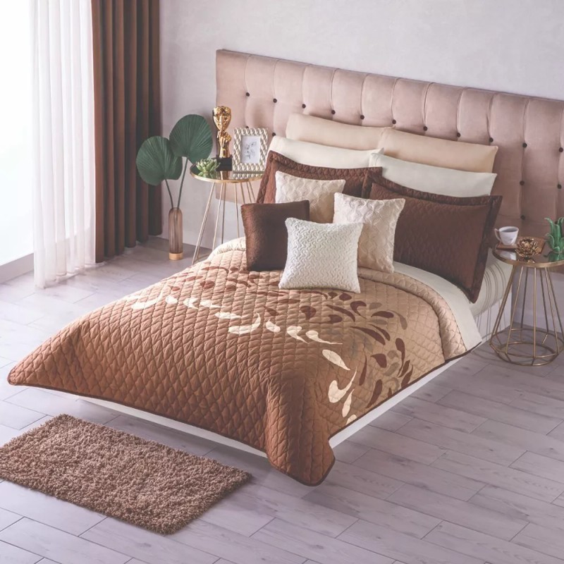 Concord Edredón Ligero Castaña Café Matrimonial Concord