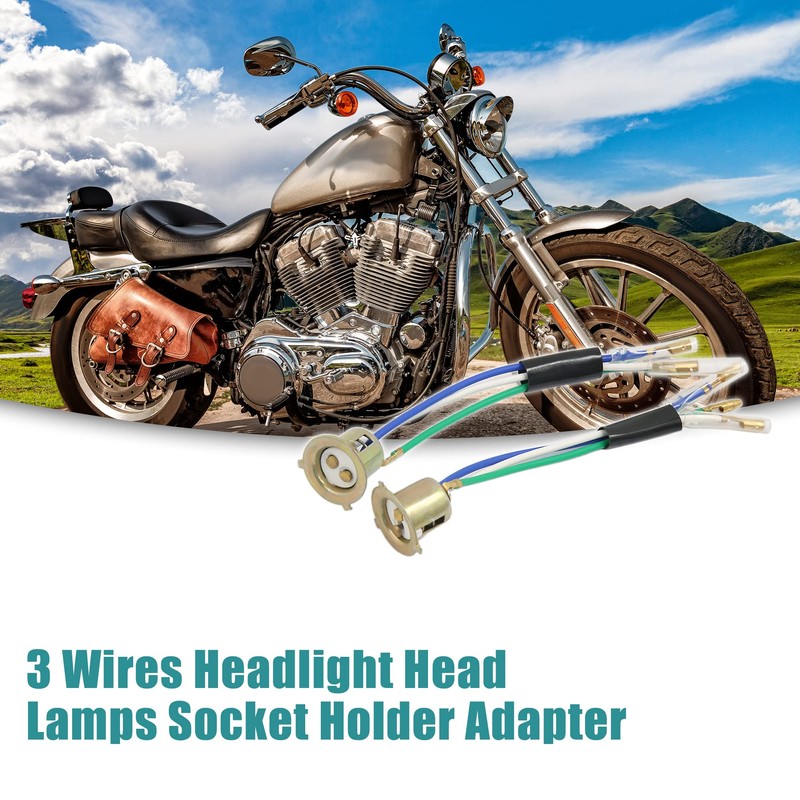 ACROPIX Motor Lamp Socket 3 Wires Headlamp Headlamp Socket Holder