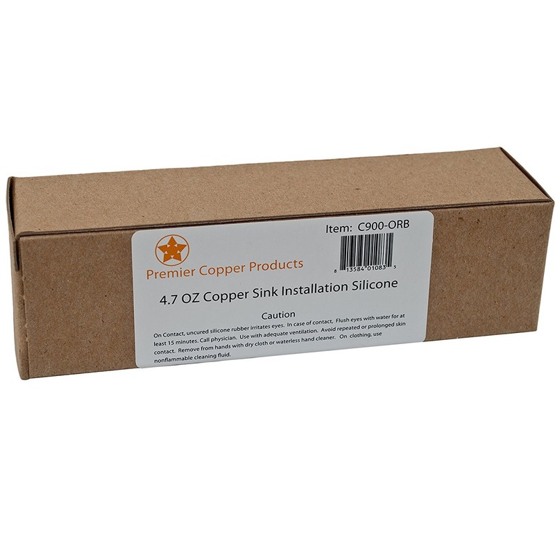 Premier Copper Products C900-ORB Universal Copper Sink Installation Silicone, Oil